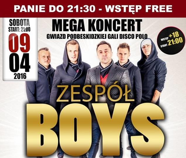 Zespół Boys w Klubie Pomarańcza