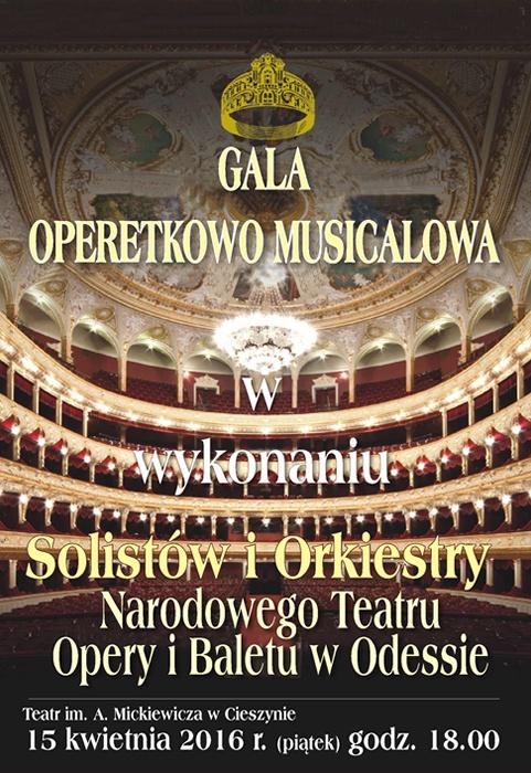 Cieszyn: Gala operetkowo - musicalowa 16.04