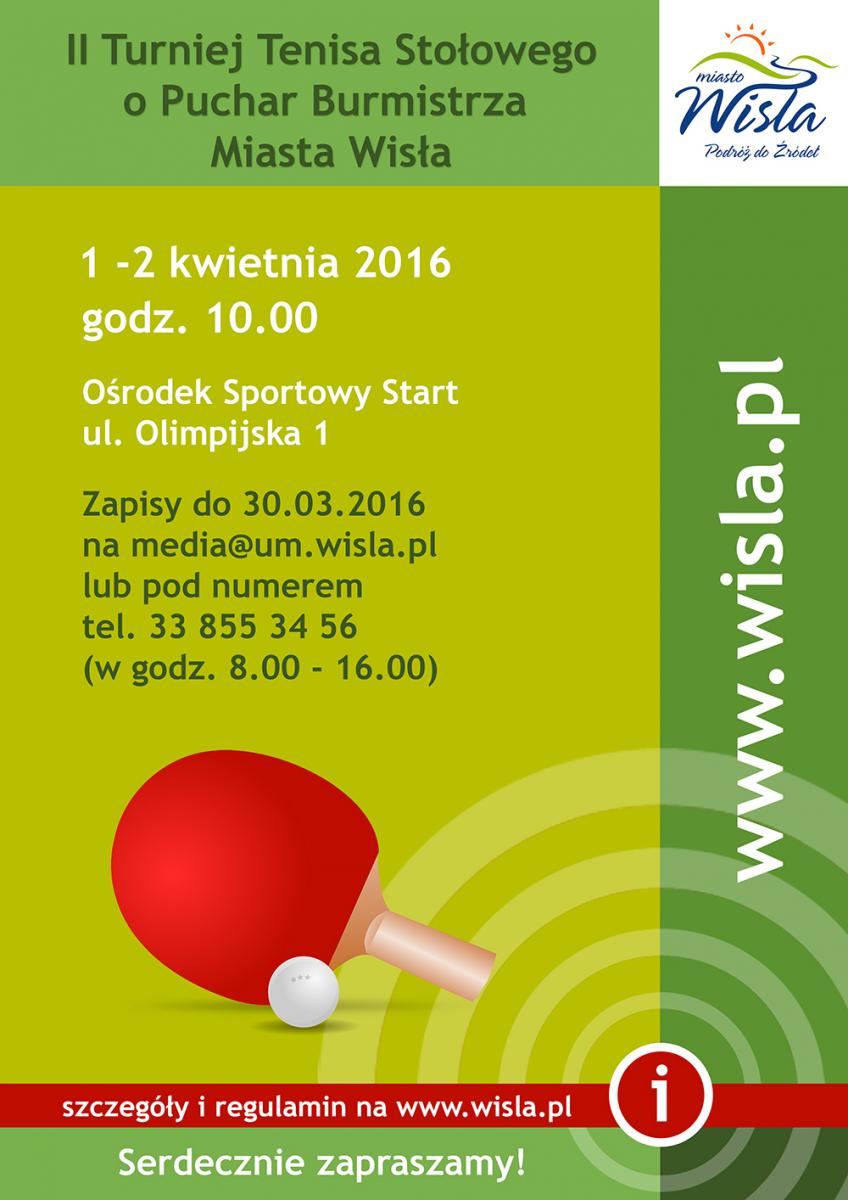Wisła: II Turniej Tenisa Stołowego o Puchar Burmistrza