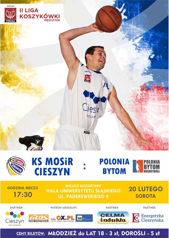 Cieszyn: KS MOSiR Cieszyn - KK Polonia Bytom 20.02