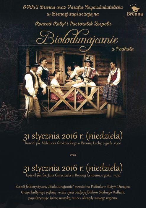Brenna: Koncert Białodunajcanów 31.01