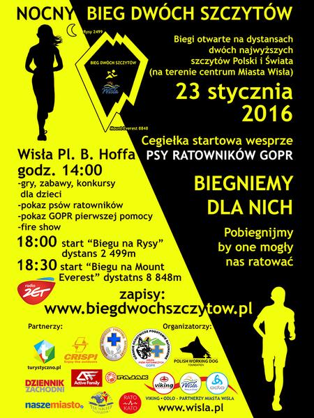 Wisła: Nocny Bieg Dwóch Szczytów 23.01