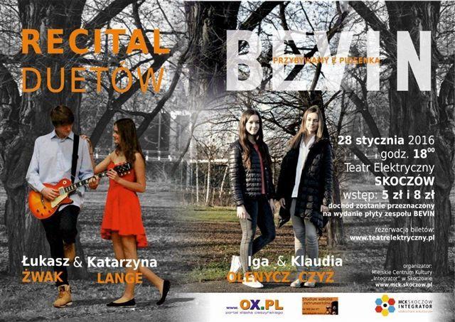 Skoczów: Recital duetów BEVIN 28.01