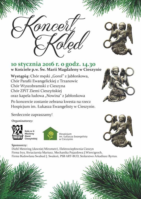 Cieszyn: Koncert kolęd na rzecz Hospicjum 10.01