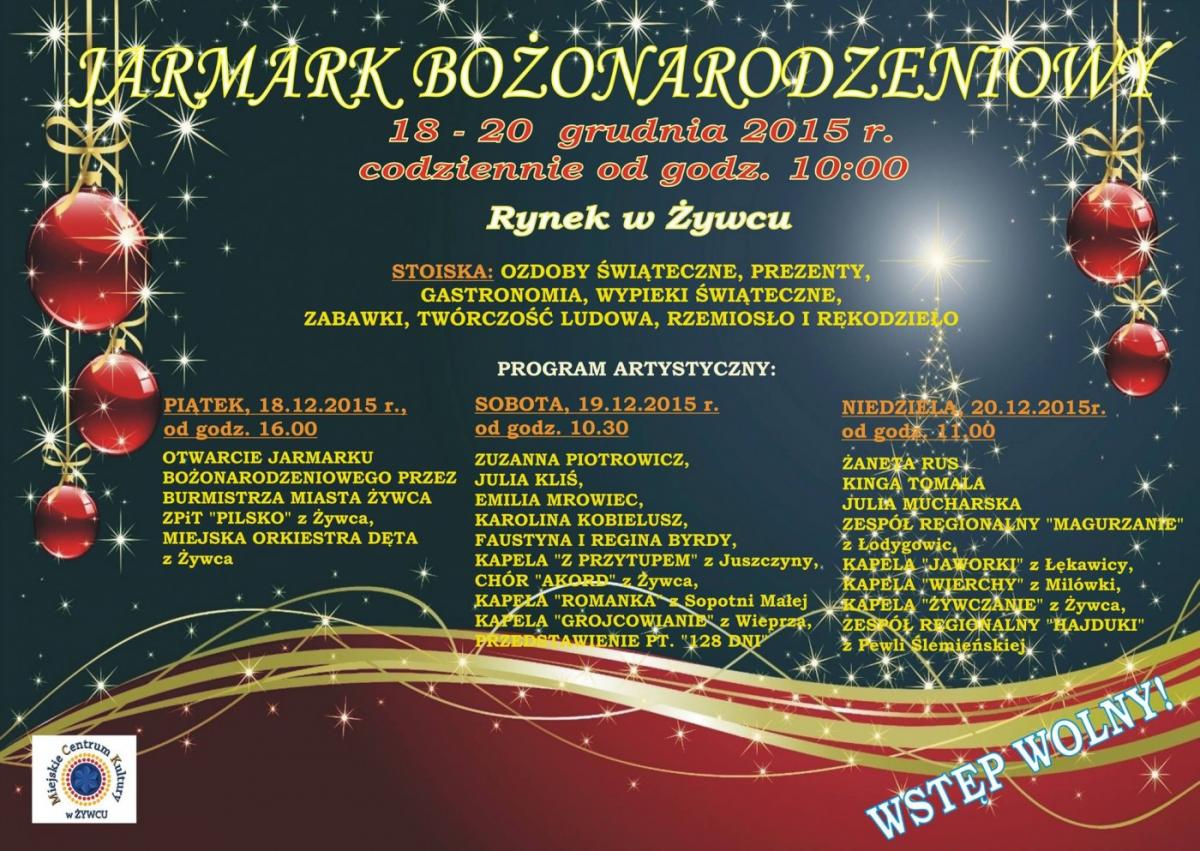 I Żywiecki Jarmark Bożonarodzeniowy 18/20.12