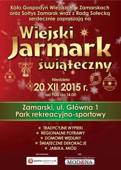 Zamarski: Wiejski Jarmark Świąteczny 20.12