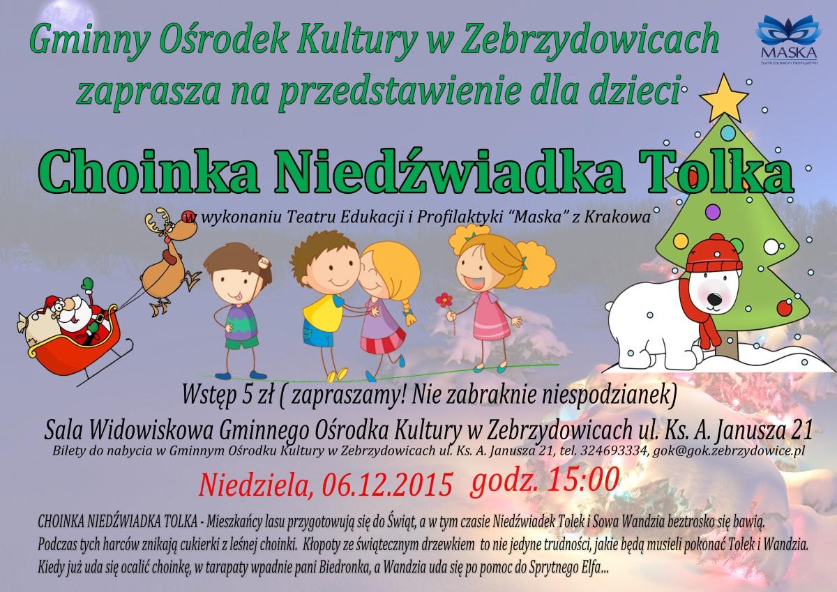 Zebrzydowice: Choinka niedźwiadka Tolka 6.12