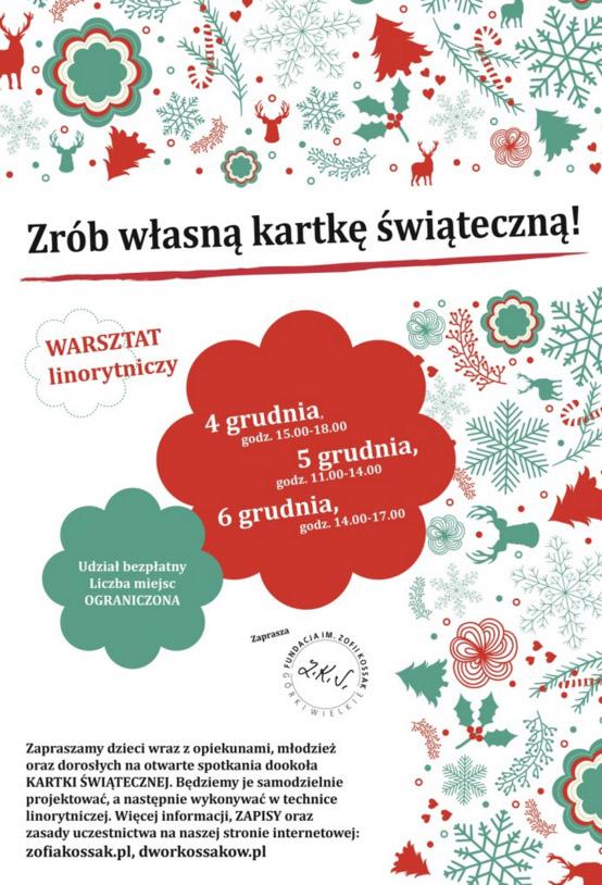 Górki Wielkie: Zrób własną kartkę świąteczną! 4/6.12