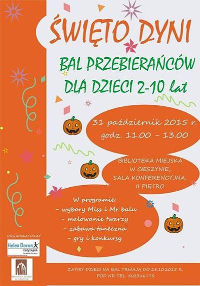 Cieszyn: Święto dyni dla najmłodszych 31.10
