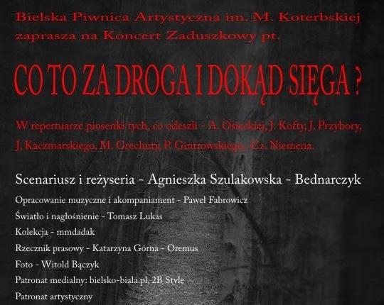CO TO ZA DROGA I DOKĄD SIĘGA? - Koncert Zaduszkowy 30.10