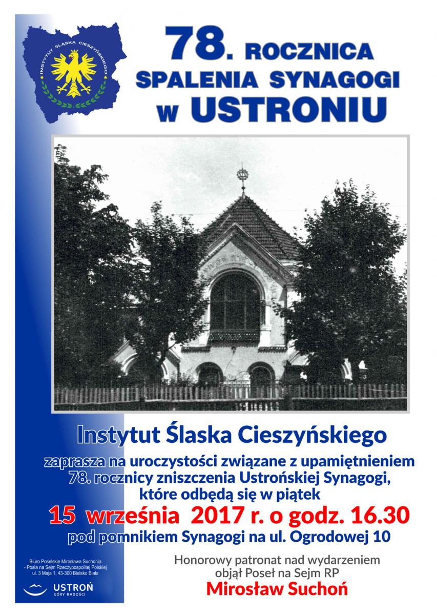 78.Rocznica Spalenia Ustrońskiej Synagogi 16.09