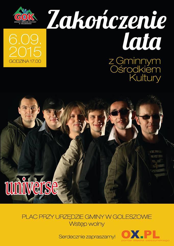 Goleszów: UNIVERSE - zakończenie lata z Gminnym Ośrodkiem Kultury 6.09