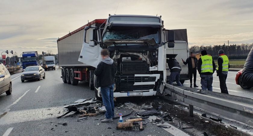 W okolicach Skoczowa sfora bezpańskich psów spowodowała zderzenie ciężarówek