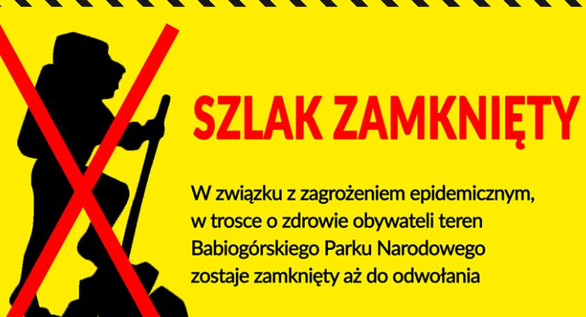 Babiogórski Park Narodowy zamknięty