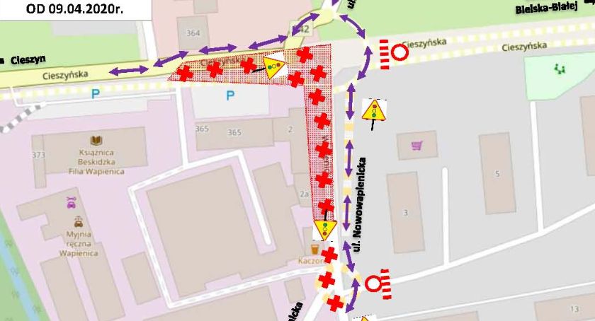 Kolejne zmiany w organizacji ruchu w rejonie ulicy Cieszyńskiej 