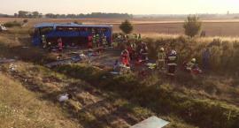 Dachował autobus, ktorym podróżowały dzieci z powiatu żywieckiego