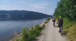 Nowa droga pieszo-rowerowa nad Jeziorem Żywieckim. P…