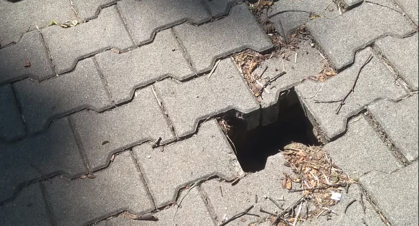 Dziura na ulicy Kolejowej