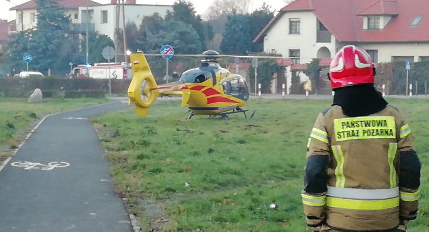 Trzebnica - akcja Lotniczego Pogotowia Ratunkowego