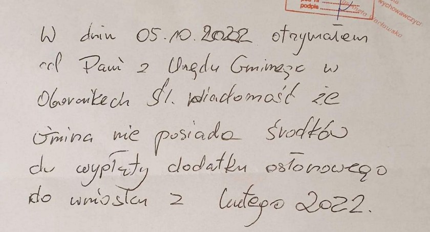 Czekali pół roku na pieniądze od gminy