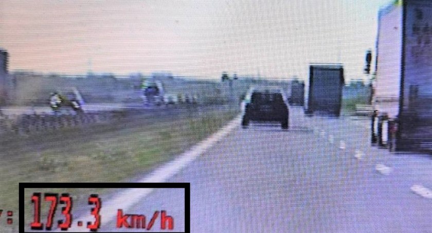 Pędził z prędkością 173 km/h