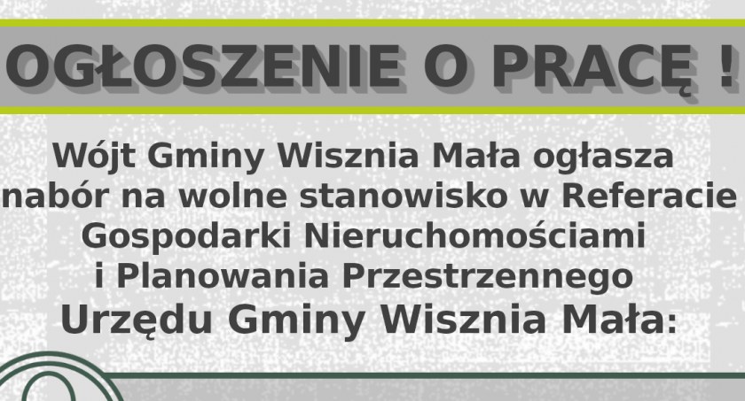 Nabór na stanowisko urzędnicze ds. geodezji w Gminie Wisznia Mała