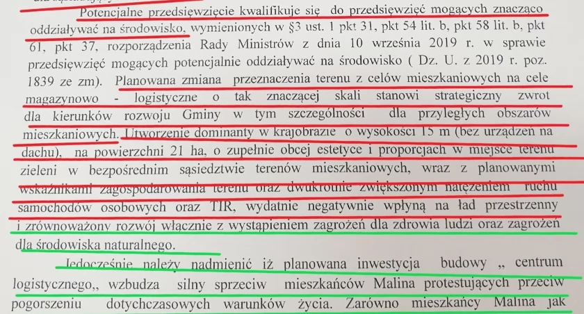 Spór o centrum logistyczne. Eksperci wskazują na zagrożenia