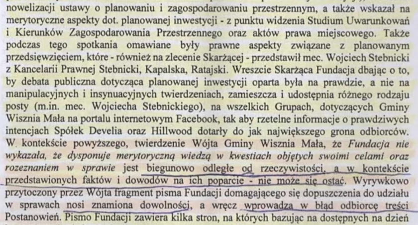 SKO uchyliło postanowienie wójta