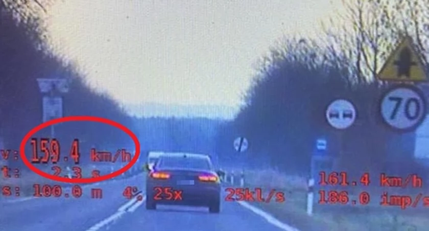 159 km/h przy ograniczeniu do 70 km/h