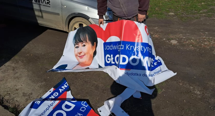 Zamalowany, ukradziony i zniszczone banery wyborcze