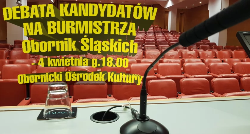 Debata kandydatów na burmistrza Obornik Śląskich. Znamy termin