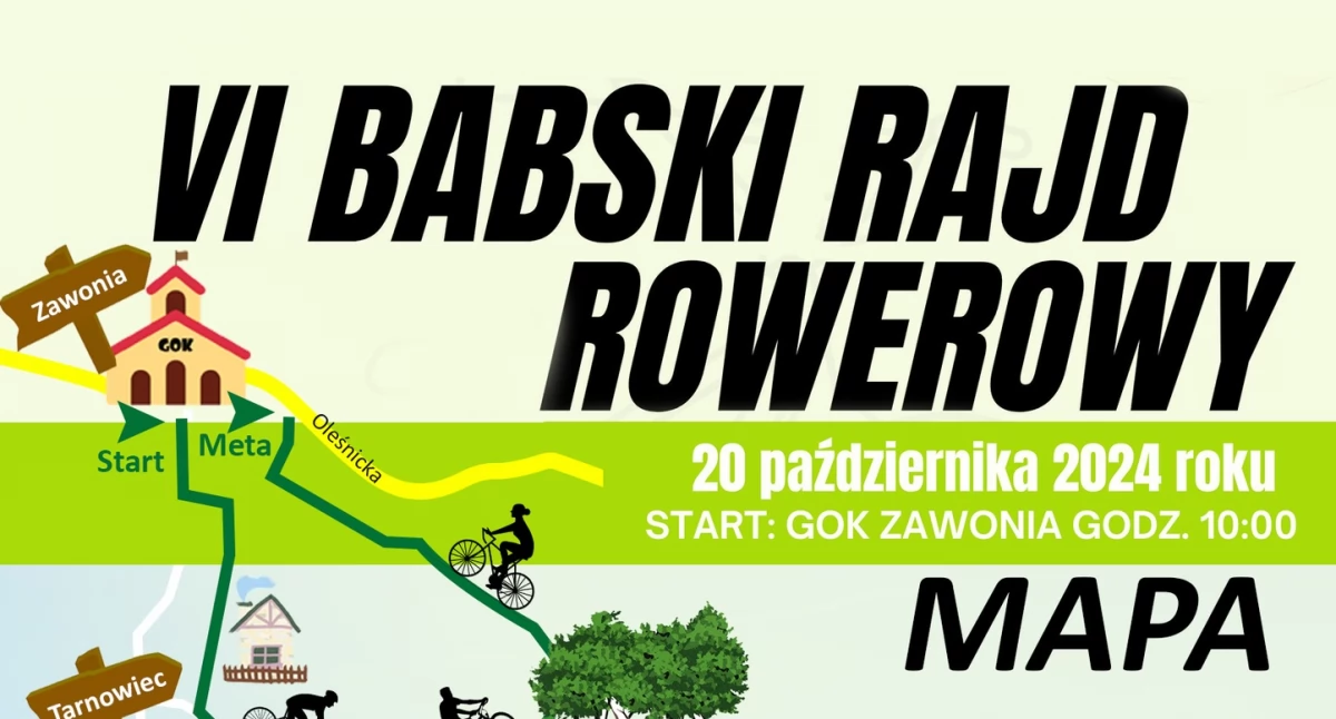15,5 km na rowerach po malowniczych miejscach - VI Babski Rajd Rowerowy plus 