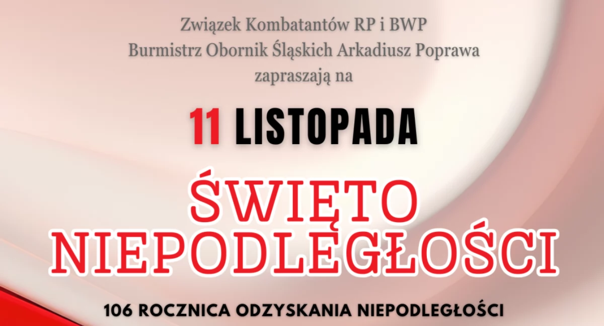 11 listopada - 106 rocznica Odzyskania Niepodległości