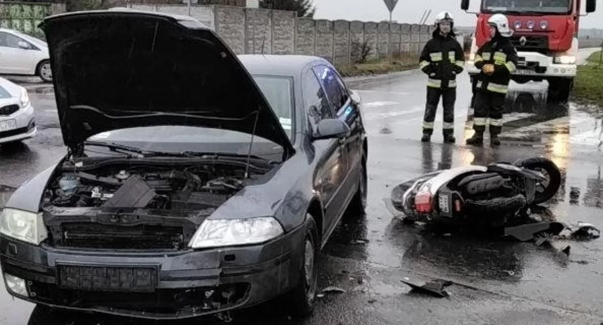 Zderzył się ze skuterem
