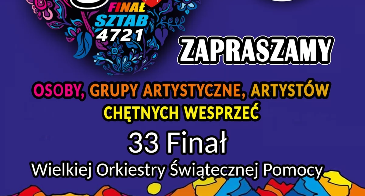 OKSiR zaprasza artystów, grupy artystyczne i wszystkich, którzy chcą wesprzeć WOŚP 