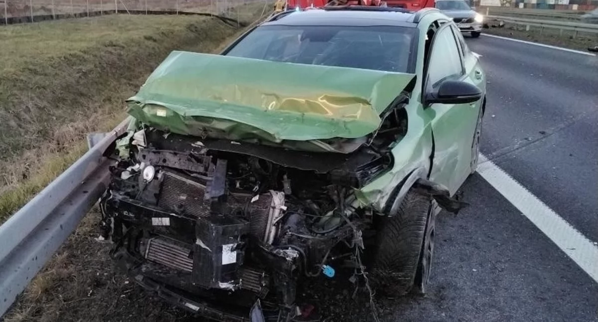 Wjechał w tył ciężarówki