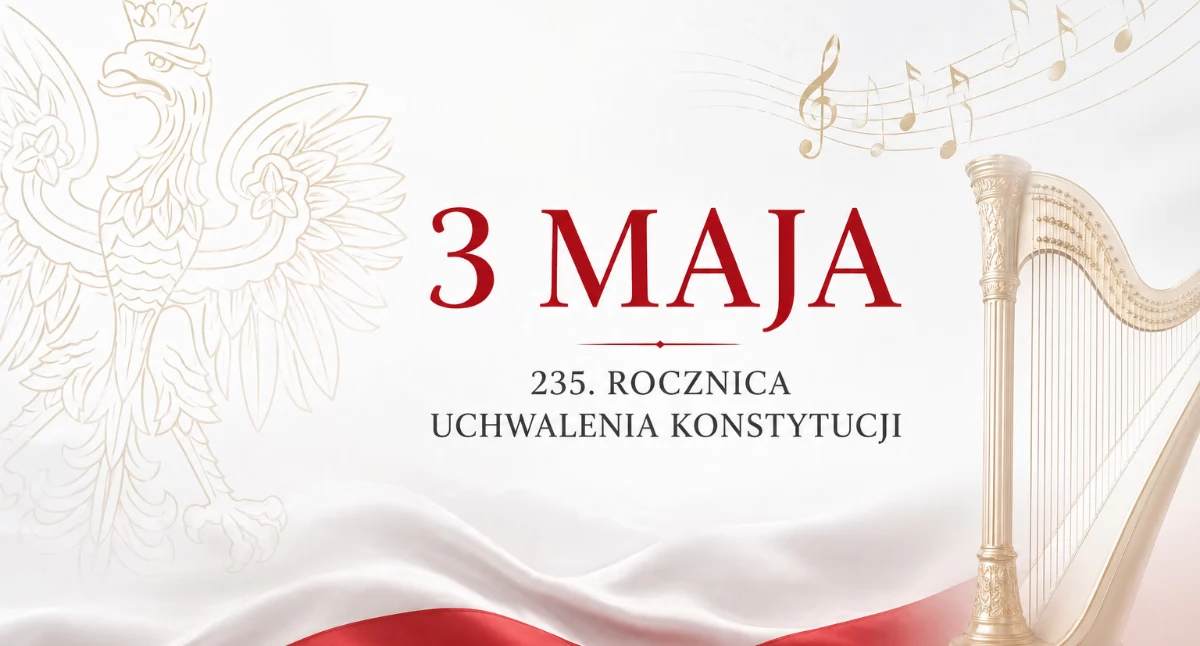 Uroczystości 3 Maja z orkiestrą, harfą i pieśniami