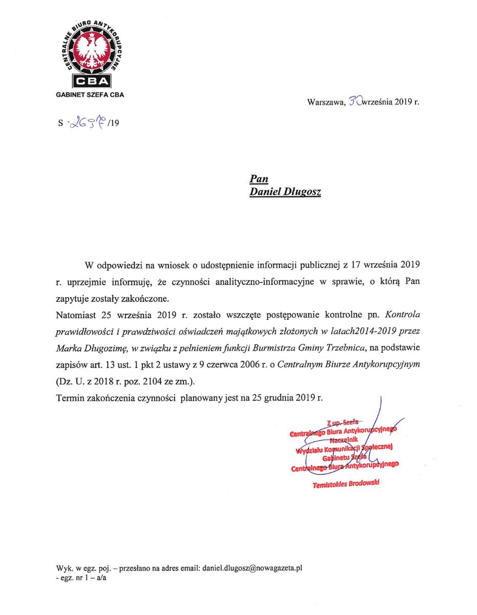 CBA prześwietla oświadczenia majątkowe burmistrza