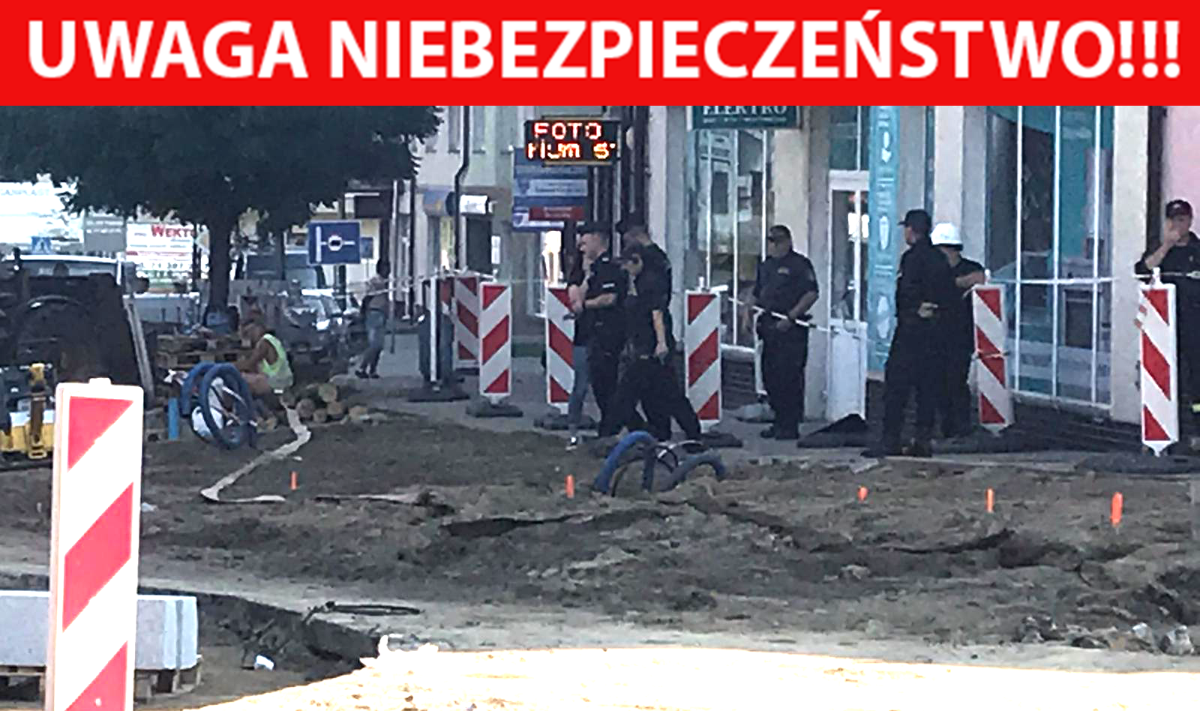 UWAGA! Przy budowie ronda odkryto pocisk z czasów II wojny światowej!
