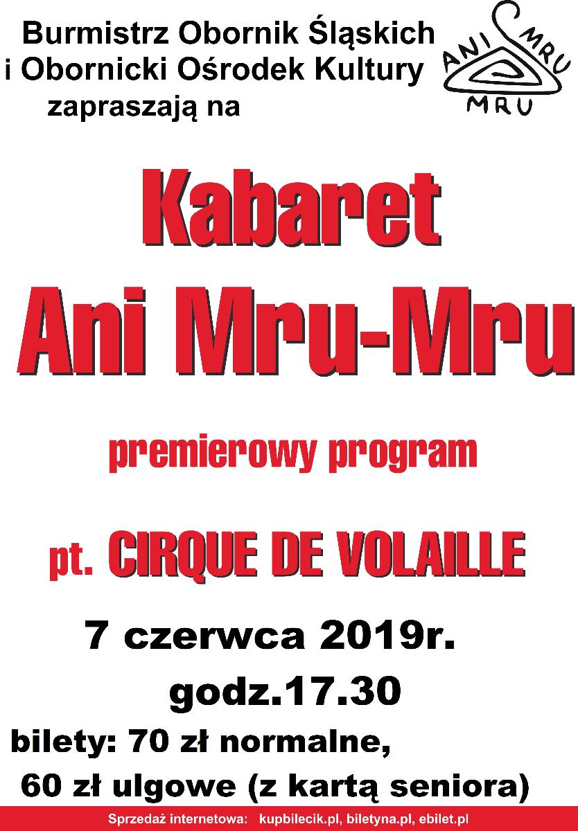 Kabaret Ani Mru-Mru w Obornikach Śl. - otrzymaj wejściówkę!