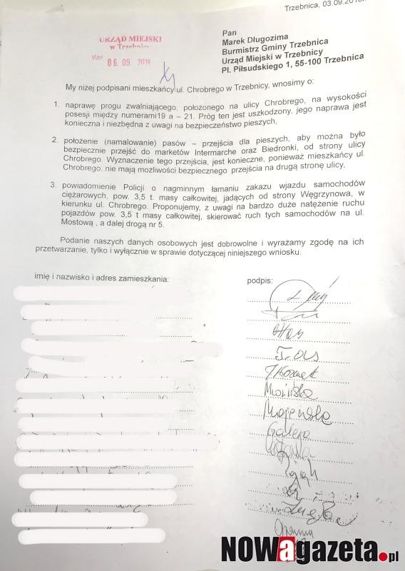 Burmistrz nie odpowiada na pisma mieszkańców