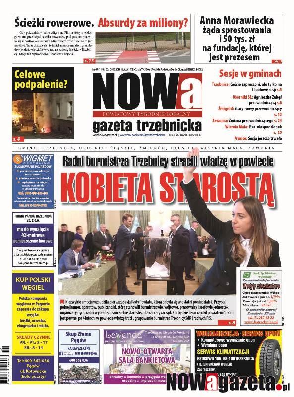 Przypominamy, że w sprzedaży jest 47/2018 numer NOWej gazety trzebnickiej