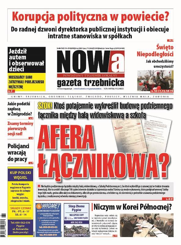 Przypominamy, że w sprzedaży jest 46/2018 numer NOWej gazety trzebnickiej