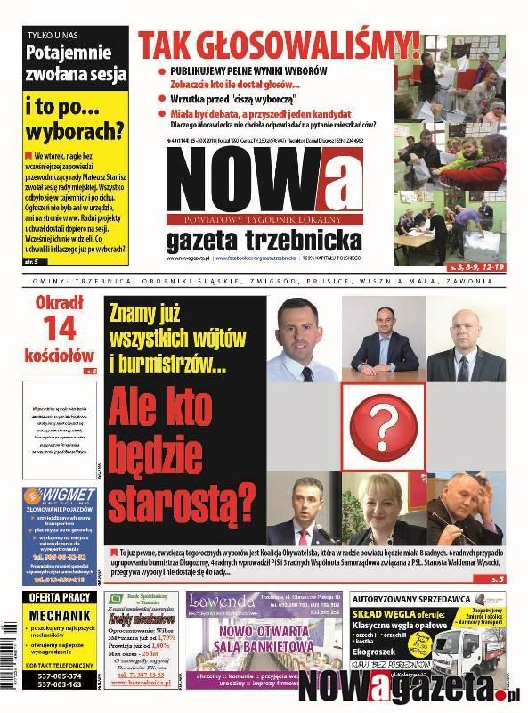 Już od jutra w sprzedaży 43/2018 numer NOWej gazety trzebnickiej