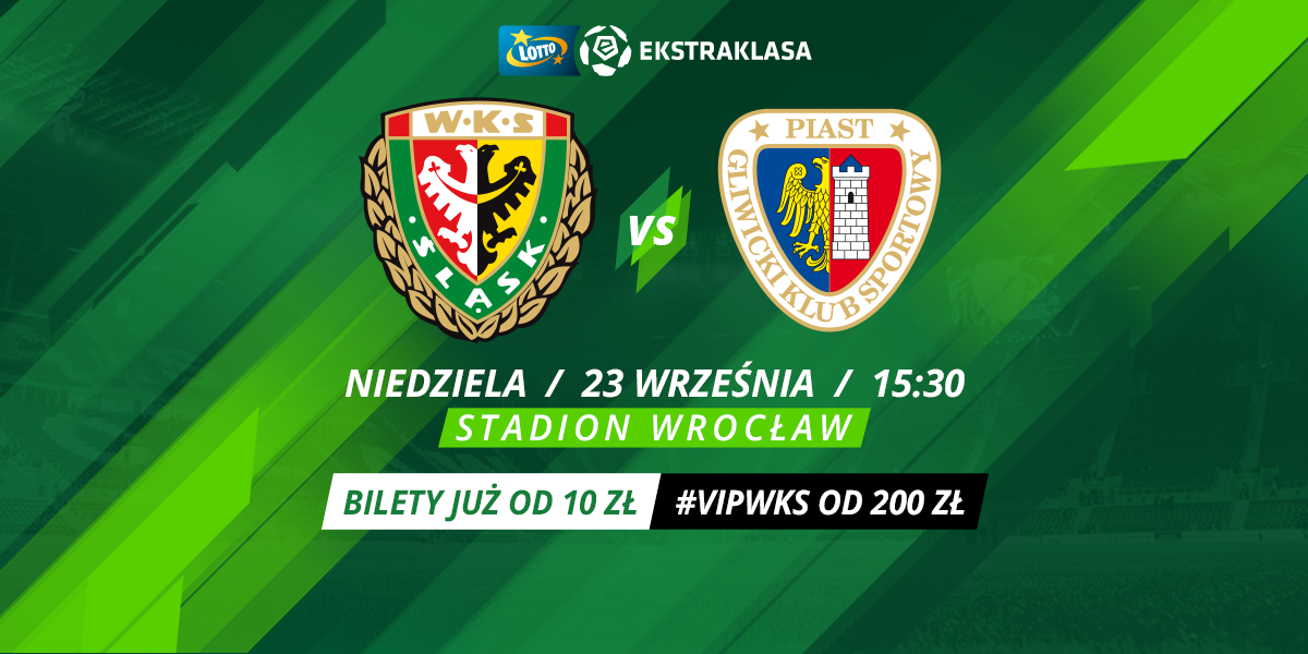 Rozdajemy darmowe bilety na Śląsk Wrocław vs Piast Gliwice