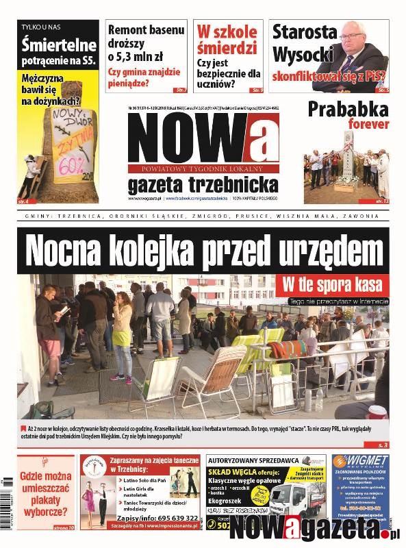 Już od dziś w sprzedaży 36/2018 numer NOWej gazety trzebnickiej