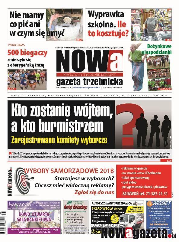 Już od dziś w sprzedaży 35/2018 numer NOWej gazety trzebnickiej