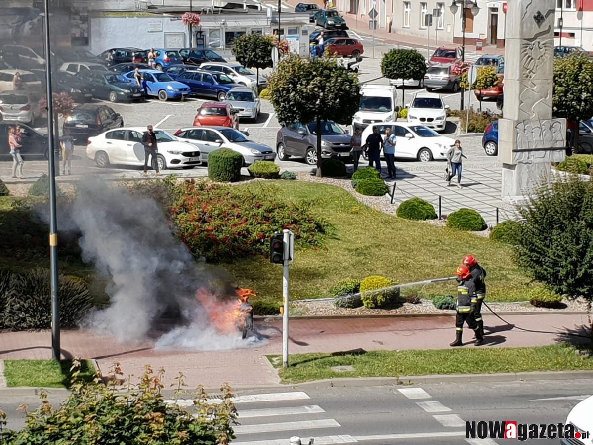 Pożar w centrum miasta