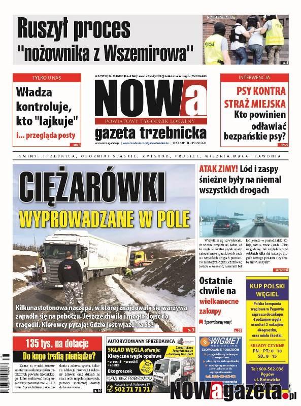 Już jutro ukaże się 12/2018 numer NOWej gazety trzebnickiej