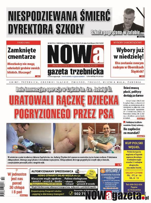 Już jutro ukaże się 10/2018 numer NOWej gazety trzebnickiej